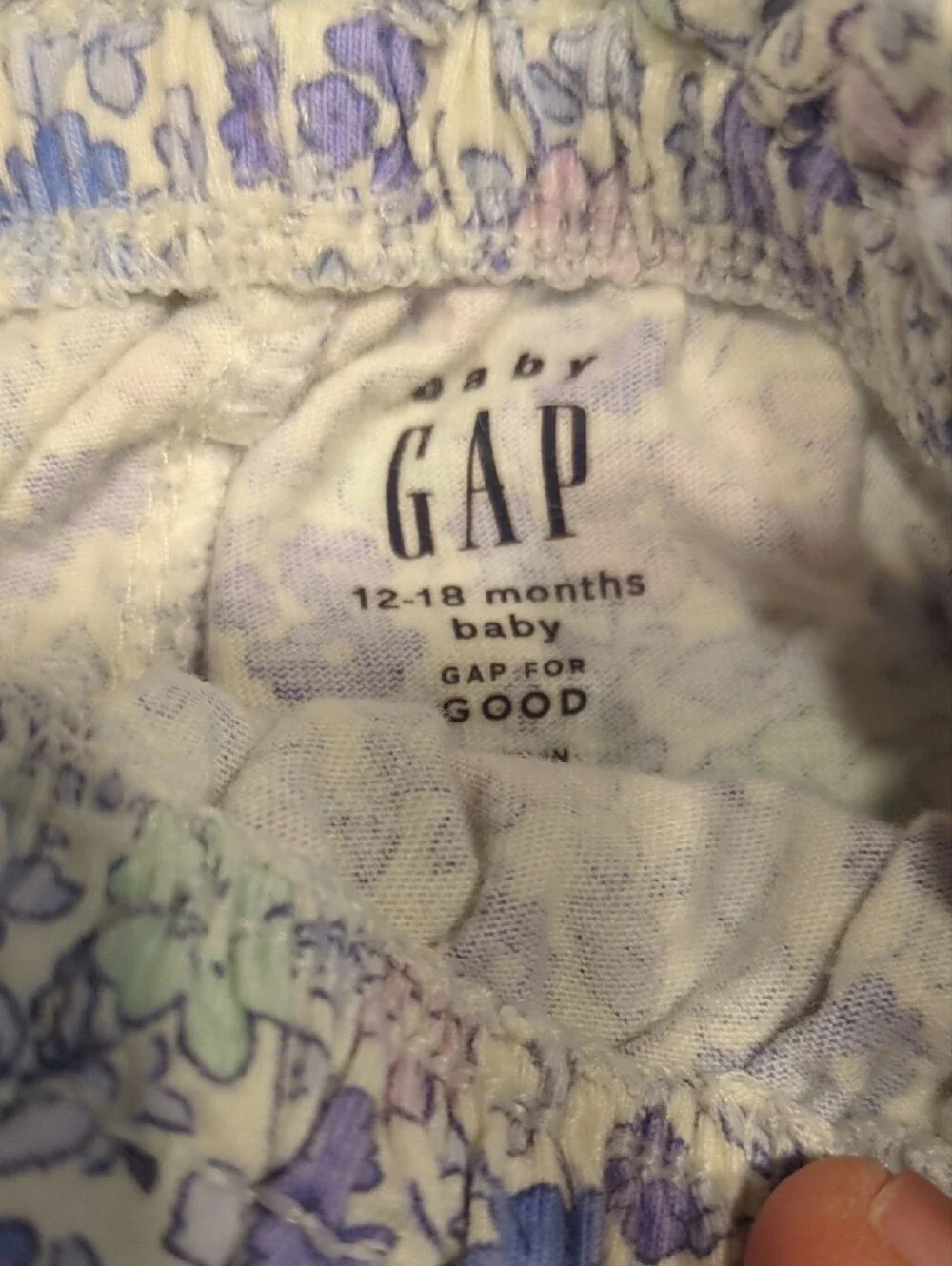 GAP Floral Print & Light Blue Baby Bloomers Set